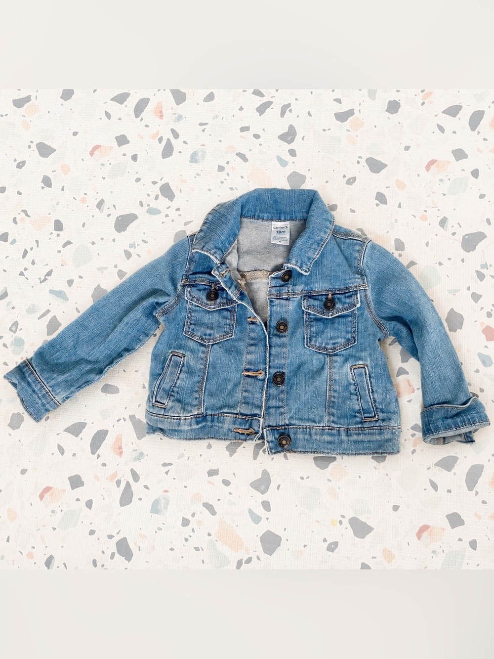 Carter's Light Blue Denim Toddler’s Jean Jacket - Size 18 Months